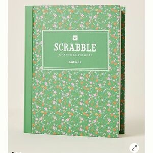 Anthropologie Green Floral Scrabble Set